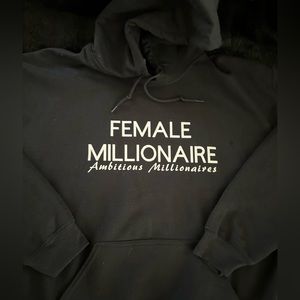 Female Millionaire hooded sweatshirt by Ambitious Millionaires! Size Large
